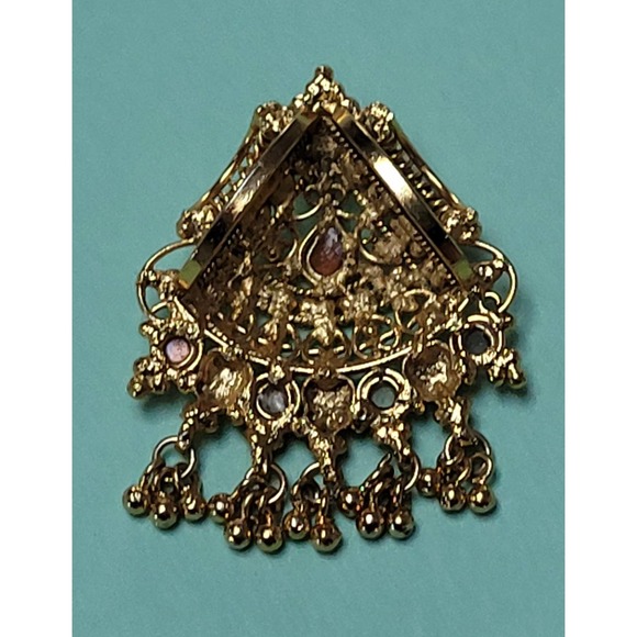 Gold Pendant with Colorful Glass - Picture 5 of 11